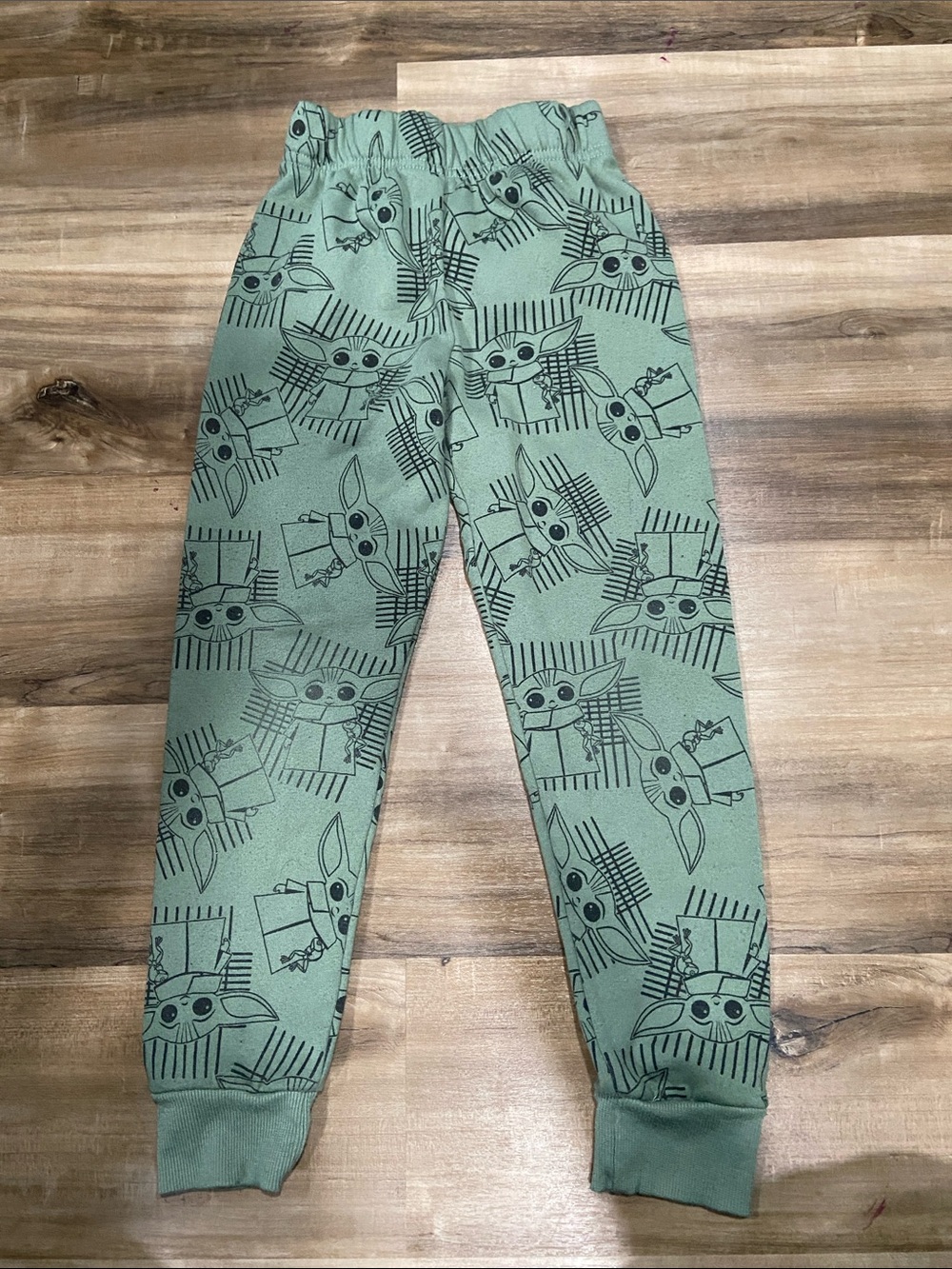 Kids Green Baby Yoda Print Pajama Pants
